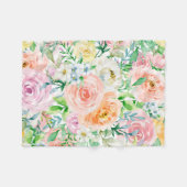 Pastellromantischer Garten Fleecedecke (Vorderseite (Horizontal))