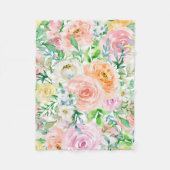 Pastellromantischer Garten Fleecedecke (Vorderseite)