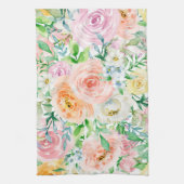 Pastellromantischer Garten Geschirrtuch (Vertikal)