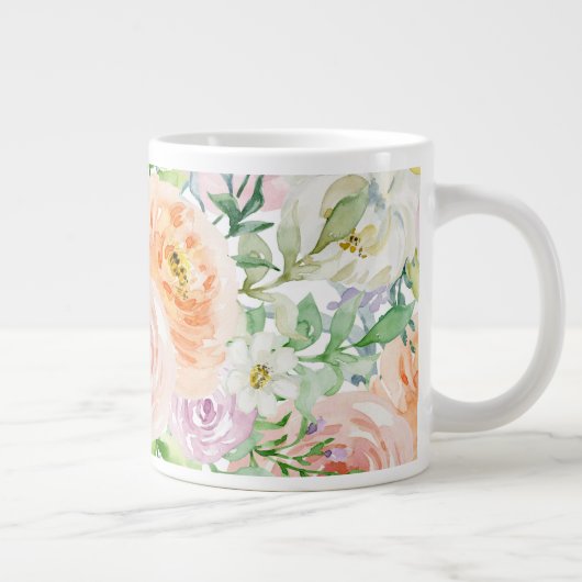 Pastellromantischer Garten Jumbo-Tasse (Rechts)
