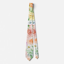 Pastellromantischer Garten Krawatte