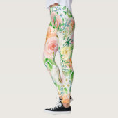 Pastellromantischer Garten Leggings (Links)