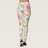 Pastellromantischer Garten Leggings (Rückseite)