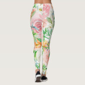 Pastellromantischer Garten Leggings (Rückseite)