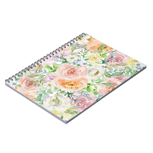 Pastellromantischer Garten Notizblock (Linke Seite)