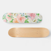 Pastellromantischer Garten Skateboard (Horizontal)