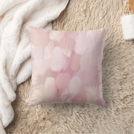 Pastellrosa abstrakt gestrichen. Pinselstrich Kissen