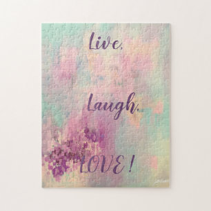 Pastellrosa Abstrakt Puzzle