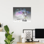 *~* Pastellrosa Abstrakte DANDELION machen einen W Poster (Heimbüro)