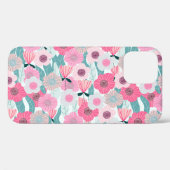 Pastellrosa Abstraktes Muster Case-Mate iPhone Hülle (Rückseite (Horizontal))