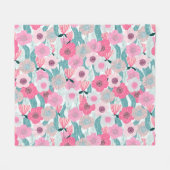 Pastellrosa Abstraktes Muster Fleecedecke (Vorderseite (Horizontal))