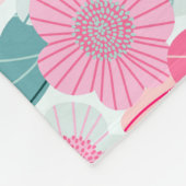 Pastellrosa Abstraktes Muster Fleecedecke (Ecke)