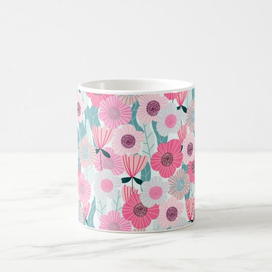 Pastellrosa Abstraktes Muster Kaffeetasse (Mittel)