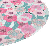 Pastellrosa Abstraktes Muster Schneidebrett (Ecke)