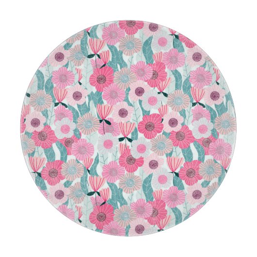 Pastellrosa Abstraktes Muster Schneidebrett (Vorderseite)