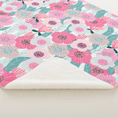 Pastellrosa Abstraktes Muster Sherpadecke (3/4)
