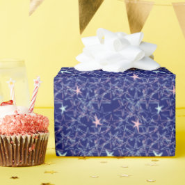 Pastellrosa Aqua Sterne Blauer Himmel  Geschenkpapier