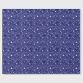 Pastellrosa Aqua Sterne Blauer Himmel  Geschenkpapier (Flach)