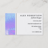 Pastellrosa, Aqua und Lila Visitenkarte (Rückseite)