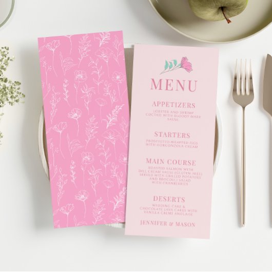 Pastellrosa aquamarines, grünes Retro