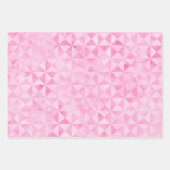 Pastellrosa Aquarellfarbe Geometrischer Monddruck Geschenkpapier Set (Vorderseite 3)