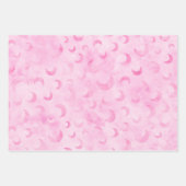 Pastellrosa Aquarellfarbe Geometrischer Monddruck Geschenkpapier Set (Vorderseite 2)