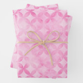 Pastellrosa Aquarellfarbe Geometrischer Monddruck Geschenkpapier Set (Beispiel)
