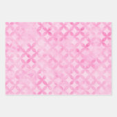 Pastellrosa Aquarellfarbe Geometrischer Monddruck Geschenkpapier Set (Vorderseite)