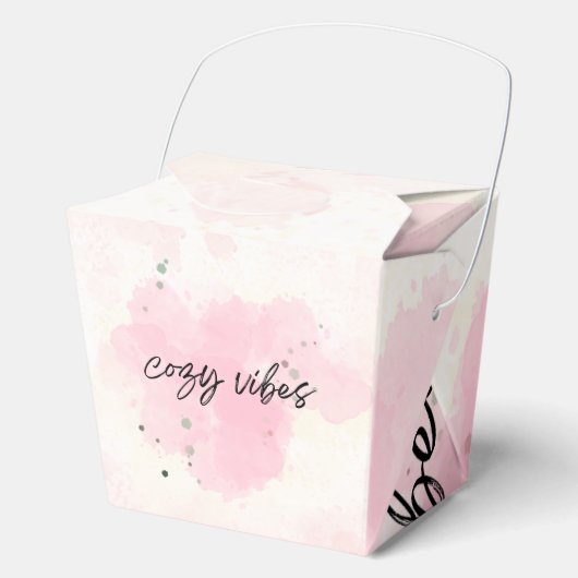 Pastellrosa Aquarellfarben-Geschenkboxen für Party Geschenkschachtel (Vorderseite)