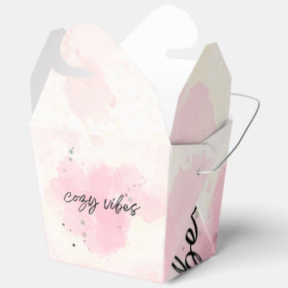 Pastellrosa Aquarellfarben-Geschenkboxen für Party Geschenkschachtel