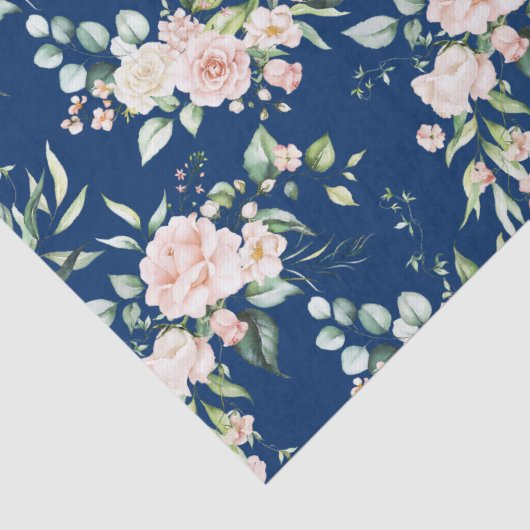 Pastellrosa Aquarellmuster Rose Seidenpapier (Detail)