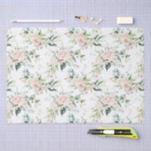 Pastellrosa Aquarellmuster Rose Seidenpapier (Handwerk)