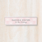 Pastellrosa Art-Deko-Muster Türschild (Vorderseite )