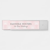 Pastellrosa Art-Deko-Muster Türschild (Vorderseite )
