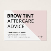 Pastellrosa Augenbrauenpfropfkarte (Vorderseite)