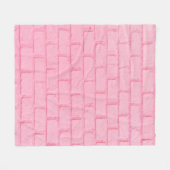 Pastellrosa Backsteinstruktur. Rosa Farbe Fleecedecke (Vorderseite (Horizontal))
