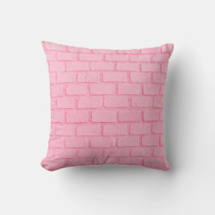 Pastellrosa Backsteinstruktur. rosa Kissen