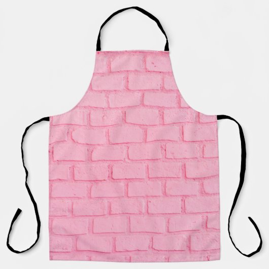 Pastellrosa Backsteinstruktur. rosa Schürze (Vorderseite)