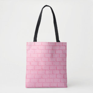 Pastellrosa Backsteinstruktur. rosa Tasche