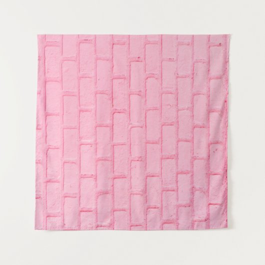 Pastellrosa Backsteinstruktur. rosa Wandteppich (Vorderseite (Horizontal))