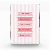 Pastellrosa-Bejahungen Fotoblock (Vorderseite)