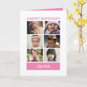 Pastellrosa Benutzerdefiniertes Foto - Personalisi Karte (Gelbe Blume)