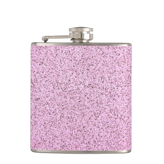 Pastellrosa Betonstruktur Flachmann (Vorderseite)