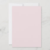 Pastellrosa Blätterhochzeit Einladung (Rückseite)