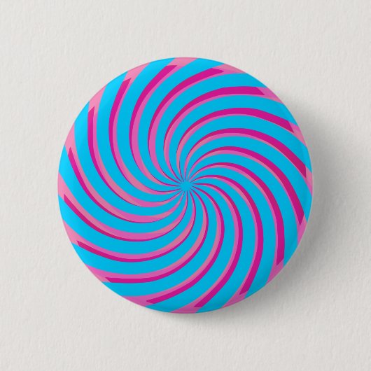 Pastellrosa Blau Abstrakt Button (Vorderseite)