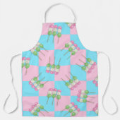 Pastellrosa Blau Geländetrockene Dango-Schürze Schürze (Vorderseite)