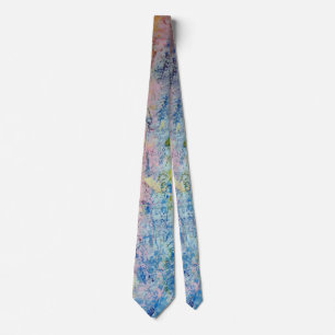 Pastellrosa Blau gelb Textil Modernste Abstrakt Krawatte