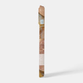 Pastellrosa, Blau, Gold und Silber Glitzer iPhone 15 Hülle (Linke Seite)