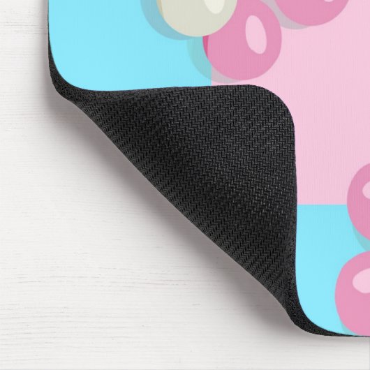 Pastellrosa Blau Karierte Dango Mousepad (Ecke)