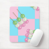 Pastellrosa Blau Karierte Dango Mousepad (Mit Mouse)